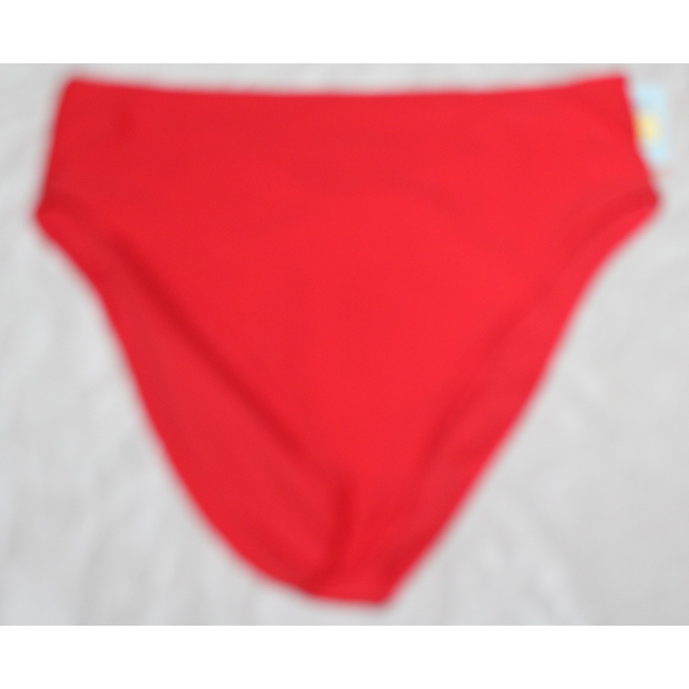Shade & Shore Women's Red High Waist High Leg Cheeky Bikini Bottom XL 16